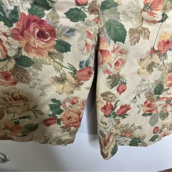 Handmade floral Jean Shortalls overalls casual approximately women’s size XL - Picture 2 of 12